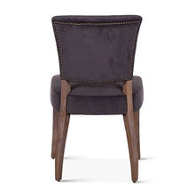 Portia Side Chair in Asphalt Velvet with Napoleon Legs