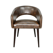Thorpe Dining Chair in Antique Whiskey Leather with Walnut Legs