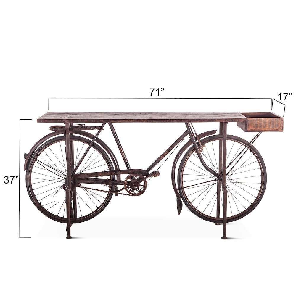 Paxton Reclaimed Teak Bicycle Console
