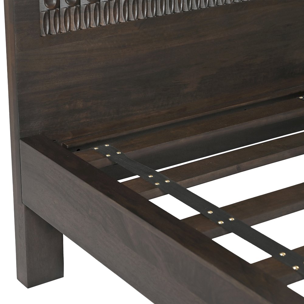 Cairo Queen Bed in Dark Java