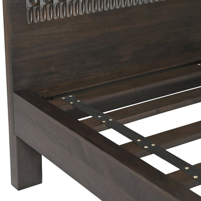 Cairo Queen Bed in Dark Java