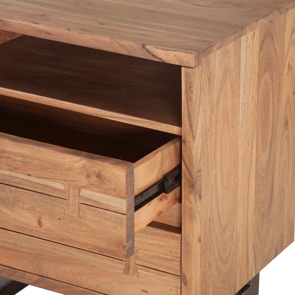 Glenwood Nightstand in Smoked Acacia