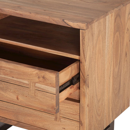 Glenwood Nightstand in Smoked Acacia