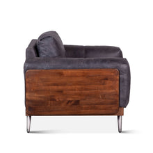 Chiavari Armchair in Antique Ebony Leather