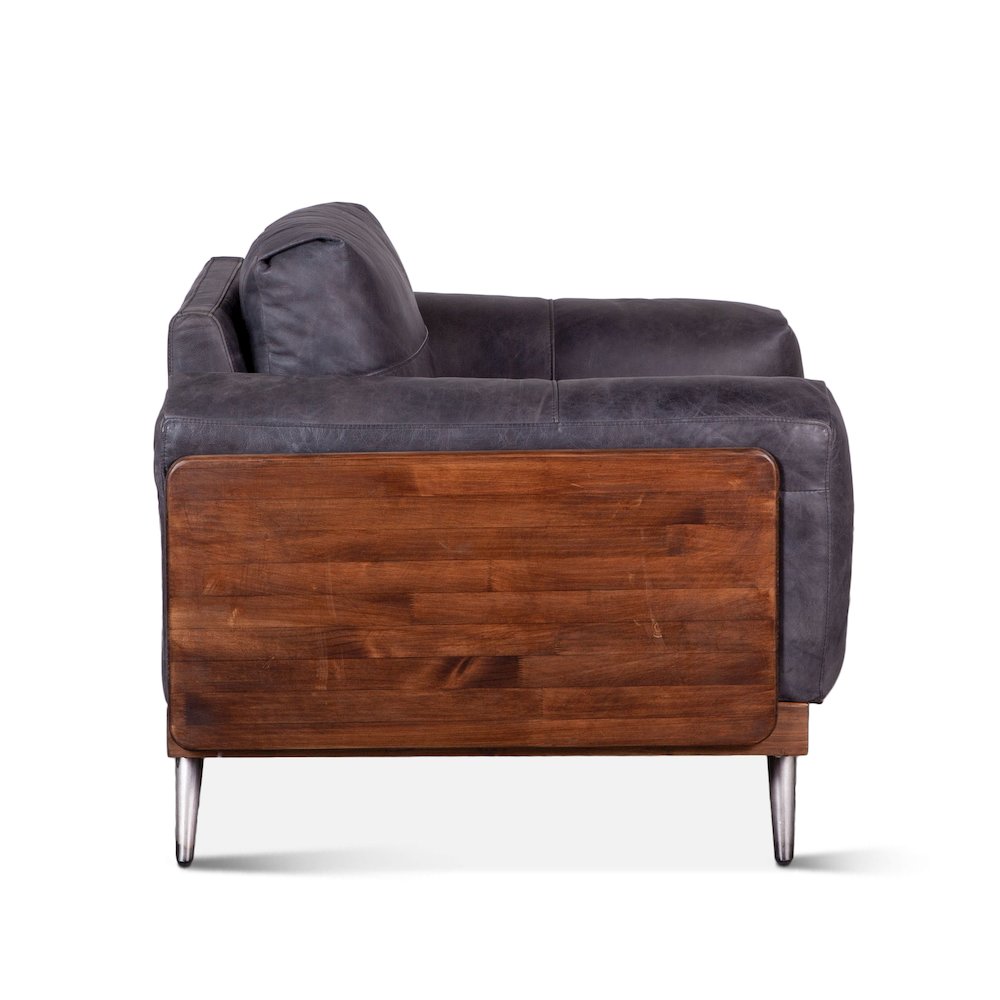 Chiavari Armchair in Antique Ebony Leather