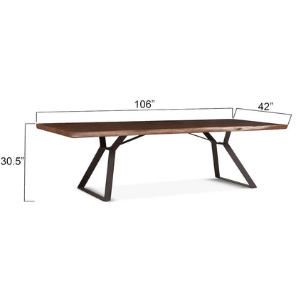 Nottingham 106" Dining Table with Walnut Finish