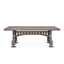 Sterling 53" Coffee Table in Cast Iron and Teak