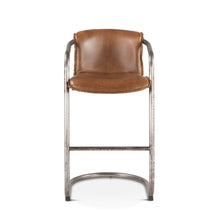 Chiavari Leather Bar Chair in Chestnut