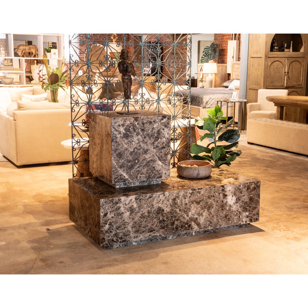 Giza 50" Coffee Table in Dark Emperador Marble