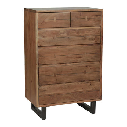 Glenwood 34" Tall Chest in Smoked Acacia