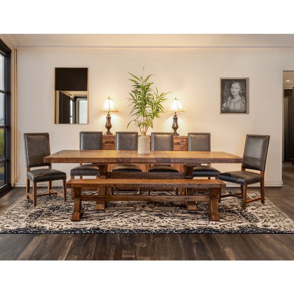 Dani Dining Chair in Dark Brown Leather with Earth Legs