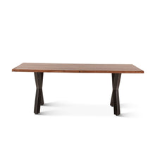 Elliston 80" Dining Table in Sheesham and Matte Black Iron