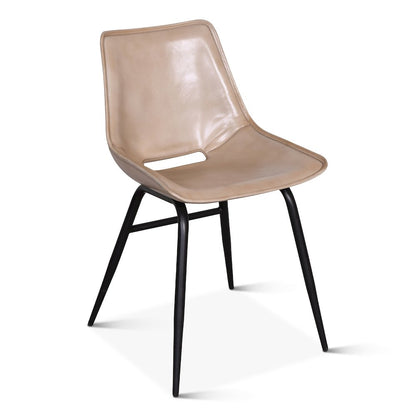 Brisbane Stanley Leather Dining Chair in Dusty Tan