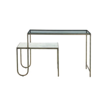 Sonoma 50" Nesting Console Table with Marble and Glass