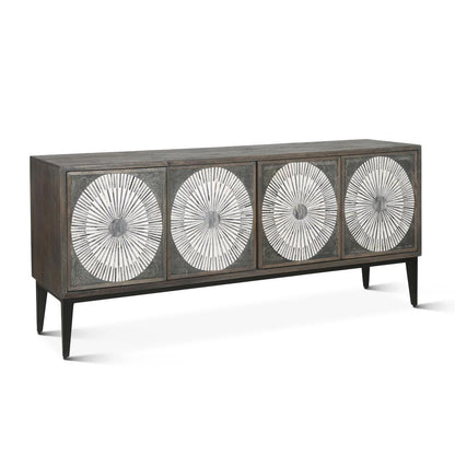 Palm Desert Modern Bone Inlay Sideboard in Vintage Gray