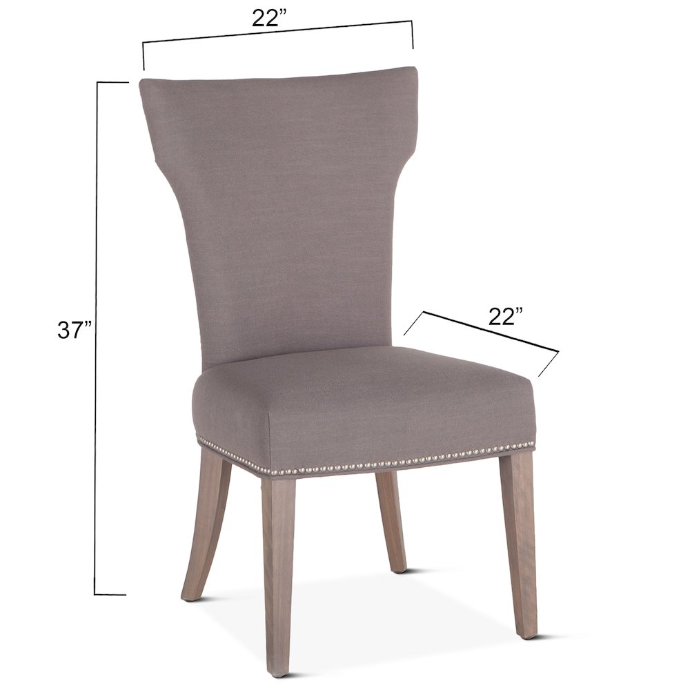 Quincy Warm Gray Linen Dining Chair