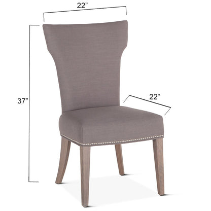 Quincy Warm Gray Linen Dining Chair