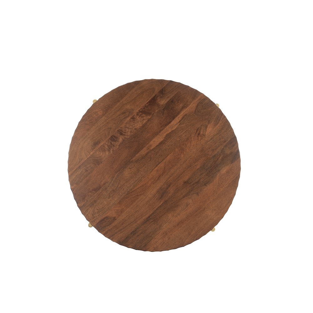 Vallarta 34" Carved Coffee Table in Mango Wood with Two Toned Finish