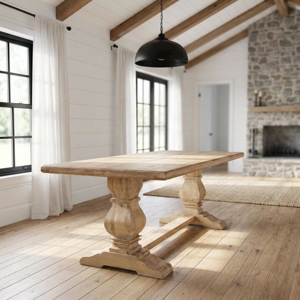 72 Inch Rectangle Solid Wood Dining Table, Dining Room Table,Antique Oak