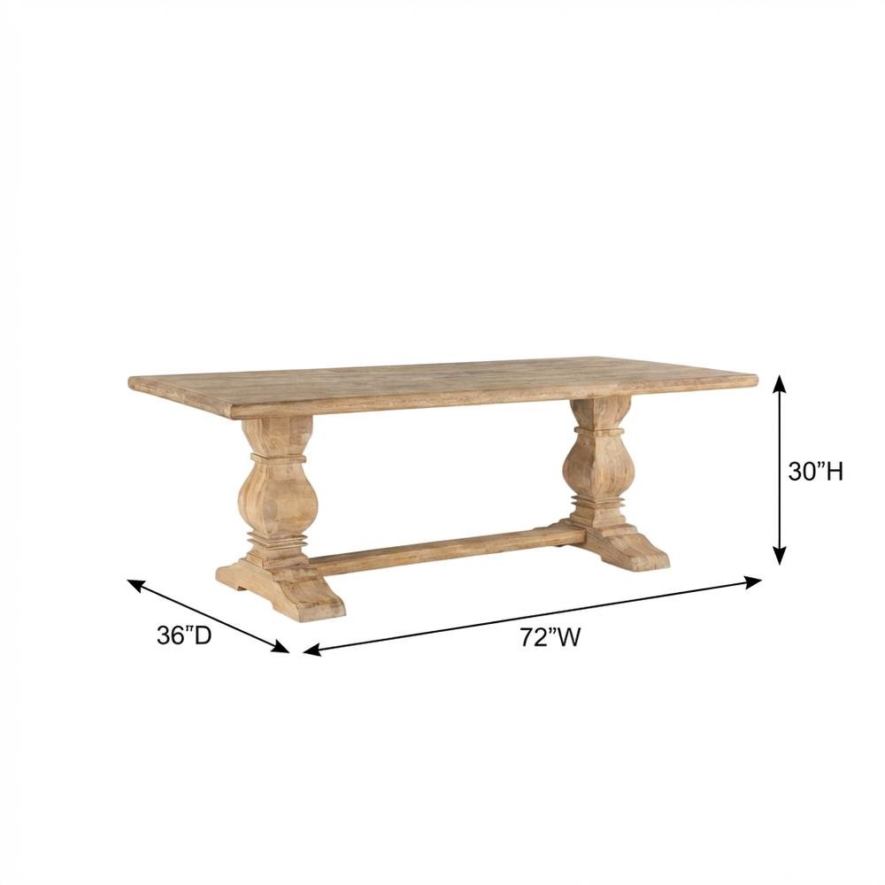 72 Inch Rectangle Solid Wood Dining Table, Dining Room Table,Antique Oak