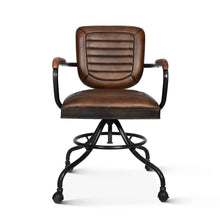 Brisbane Oden Desk Chair in Antique Whiskey Leather