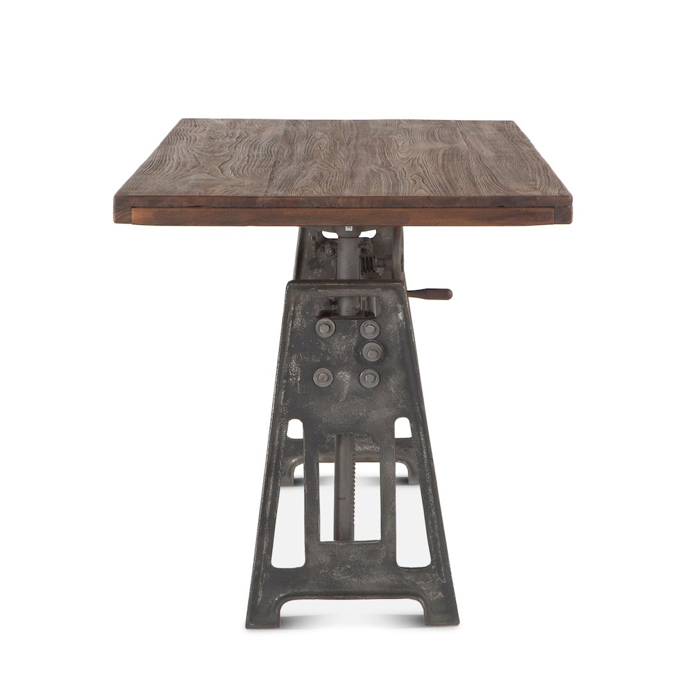 Artezia Adjustable Desk in Gray Weathered Teak Finish