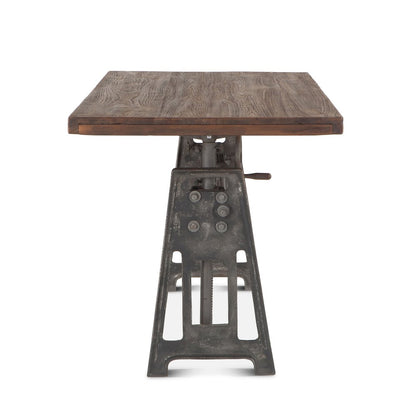 Artezia Adjustable Desk in Gray Weathered Teak Finish