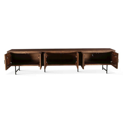 Halden 98" Plasma Cabinet Pecan Brown