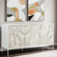 Isla 57" Sideboard with Three Doors in Coastal White