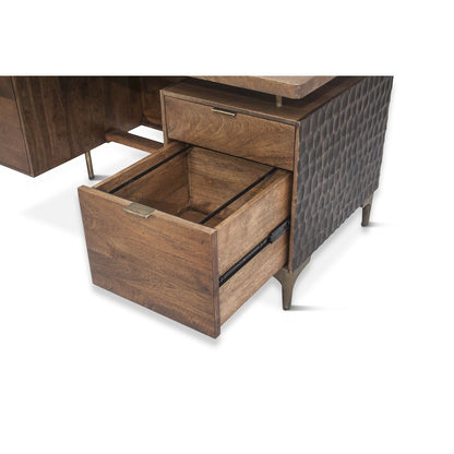 Vallarta Office Desk in Mango Wood with Two Tone Finish