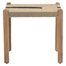 Delmar 20" Ottoman Stool in Woven Natural and Black Rope
