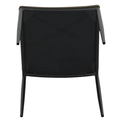 Sutton 18" Dining Chair Olive Green Leather and Iron
