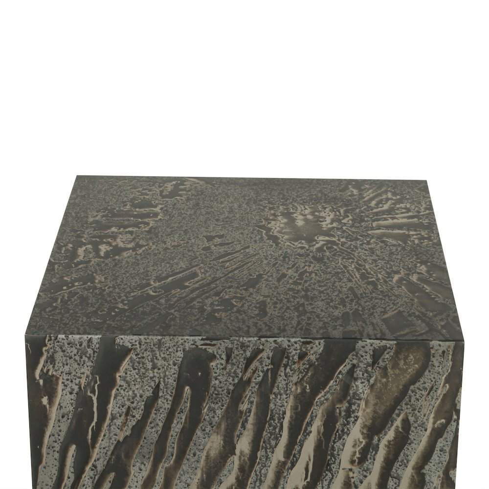 Odessa 20" Side Table in Desert Patina with Brass Base