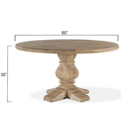 Pengrove 60" Round Dining Table in Antique Oak Finish