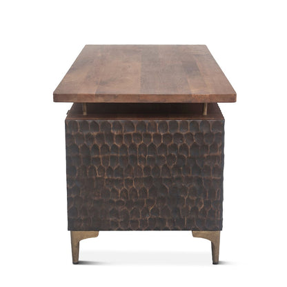 Vallarta Office Desk in Mango Wood with Two Tone Finish
