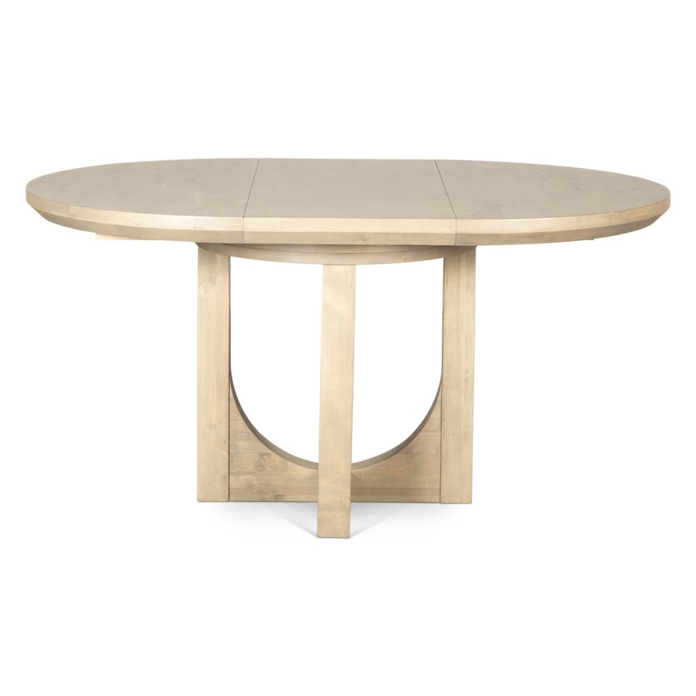 Valencia 42-60" Round Extension Dining Table in Gray Birch