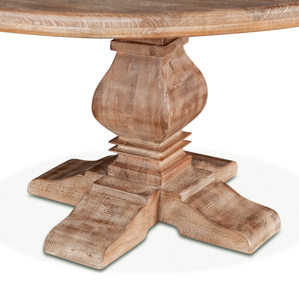 Pengrove 60" Round Dining Table in Antique Oak Finish