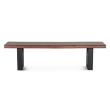 Yarrow 68" Bench in Light Sequoia with Gunmetal Legs