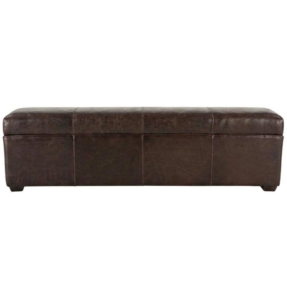78 Inch Diamond Tufted Leather Bench, Long Upholstered Bench, Antique Bronze