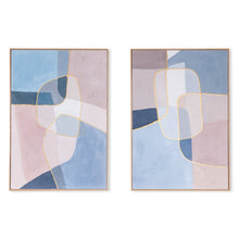 Shattered Symphony Hand Painted Framed Diptych