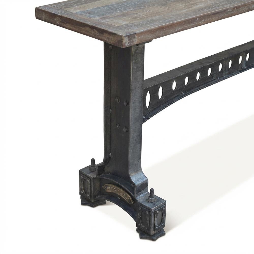 Rustic Industrial Console Table, Entryway Accent Table for Living Room,Gray