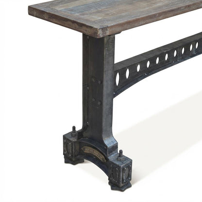 Rustic Industrial Console Table, Entryway Accent Table for Living Room,Gray