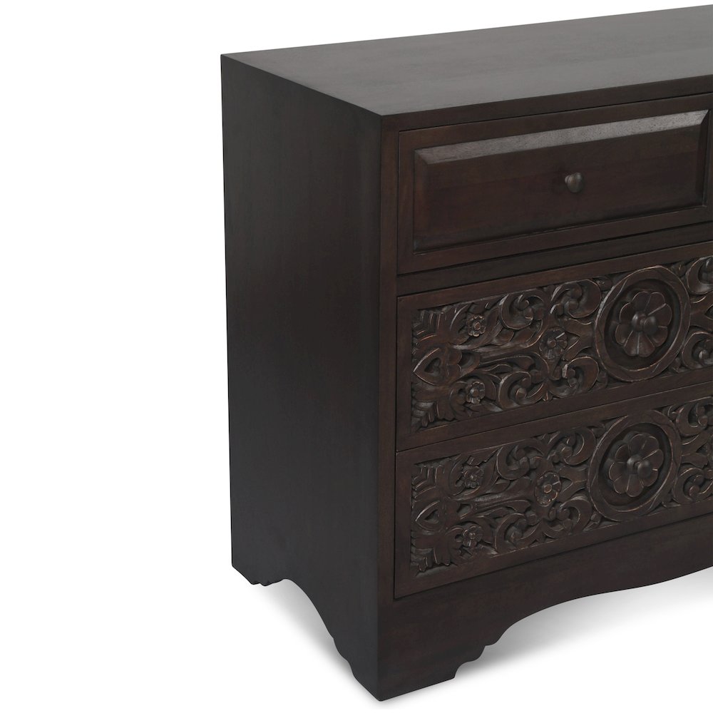 Haveli 71" Dresser with Plinth Base in Vintage Brown