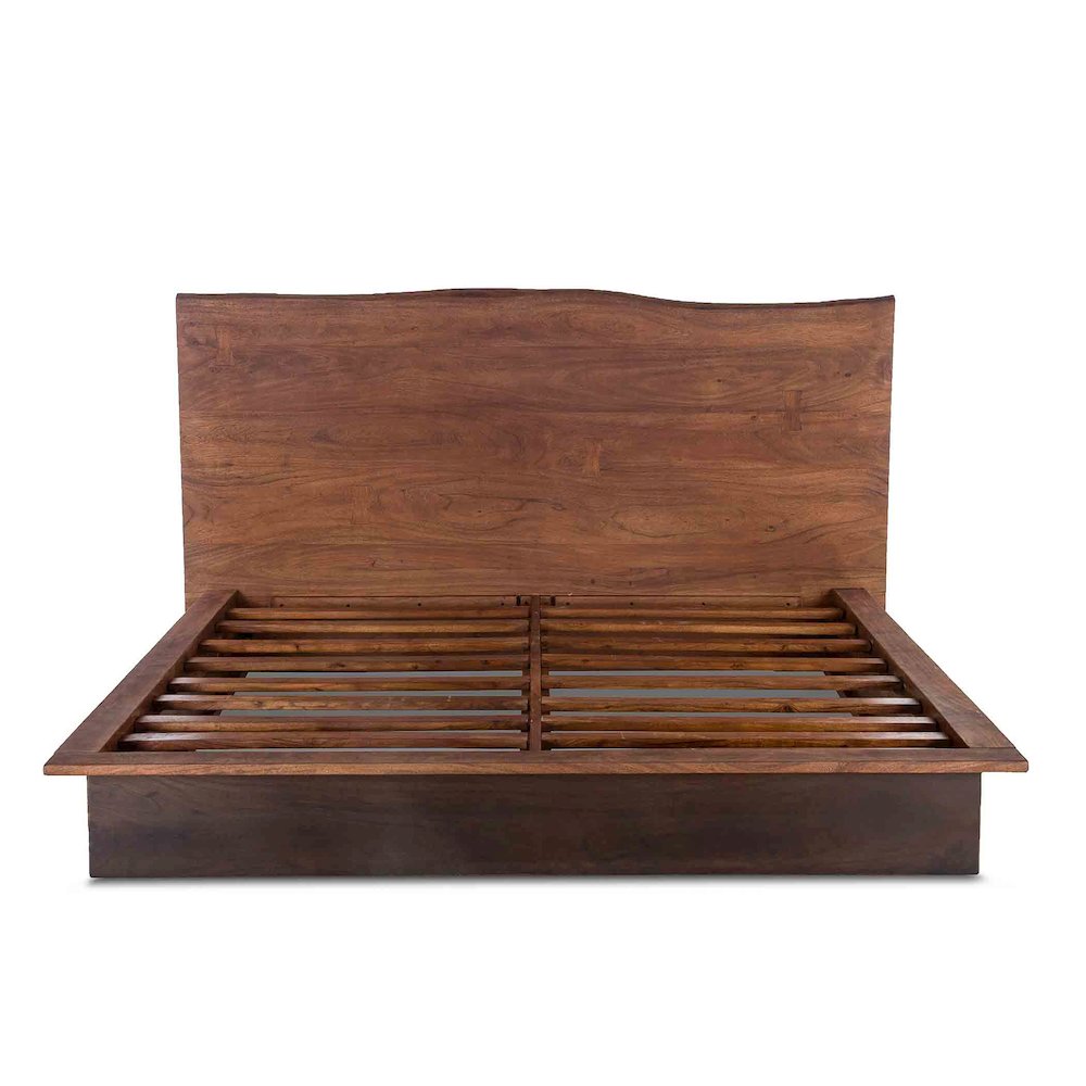 Palermo King Bed in Acacia with Raw Walnut Finish