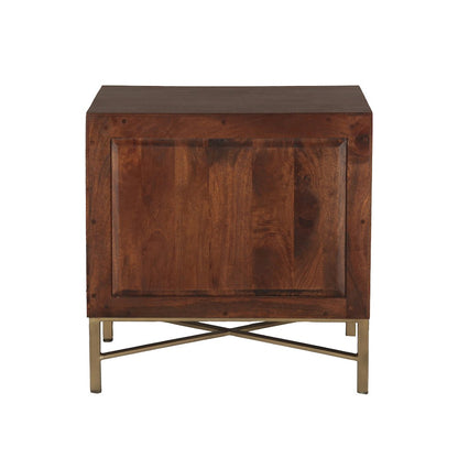 Manhattan Retro Mid Century Mango Wood Nightstand