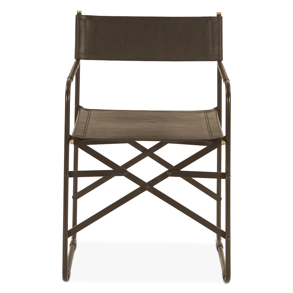 Lund 19" Director's Chair in Black Leather