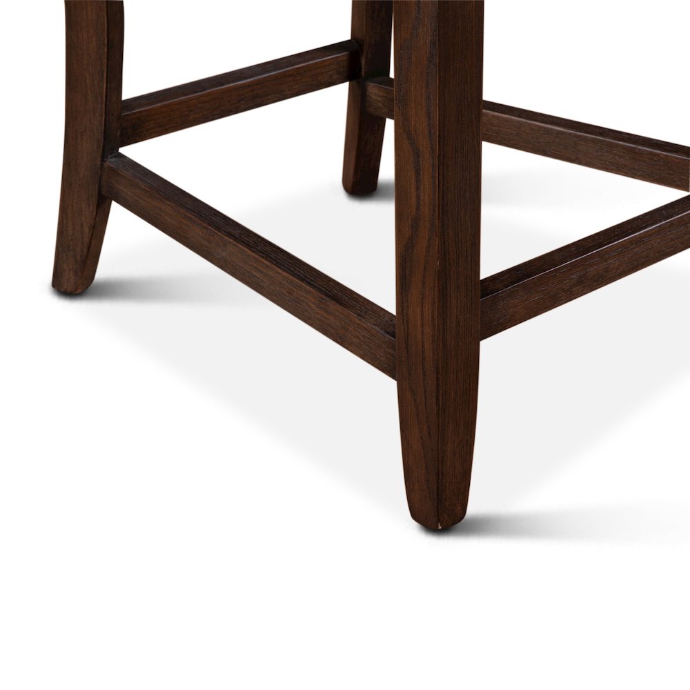 Avery Dining Chair in Off White Linen with Dark Legs