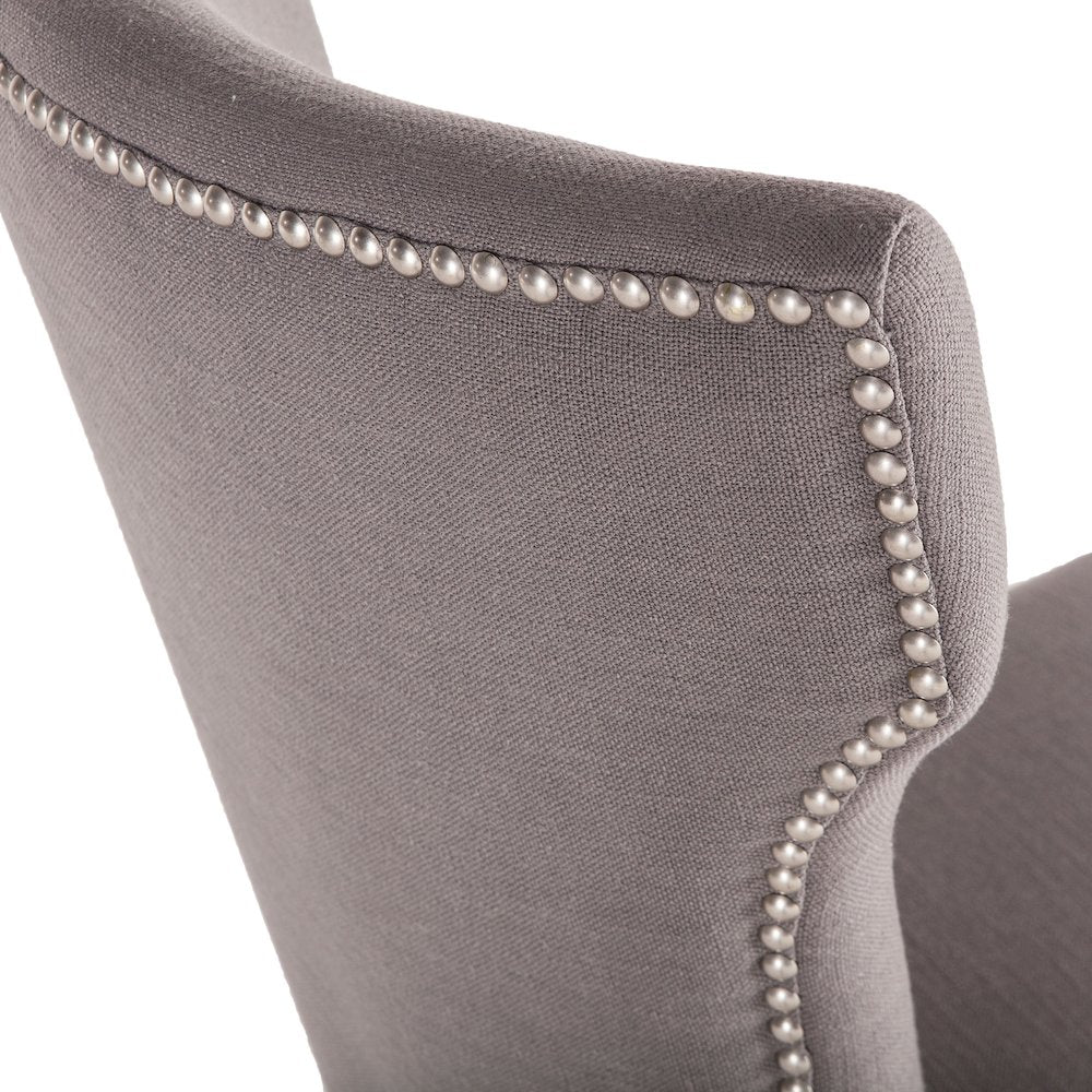 Quincy Warm Gray Linen Dining Chair