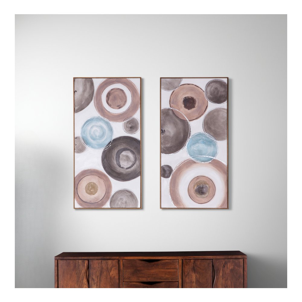 Glass and Grace Hand Painted Framed Diptych