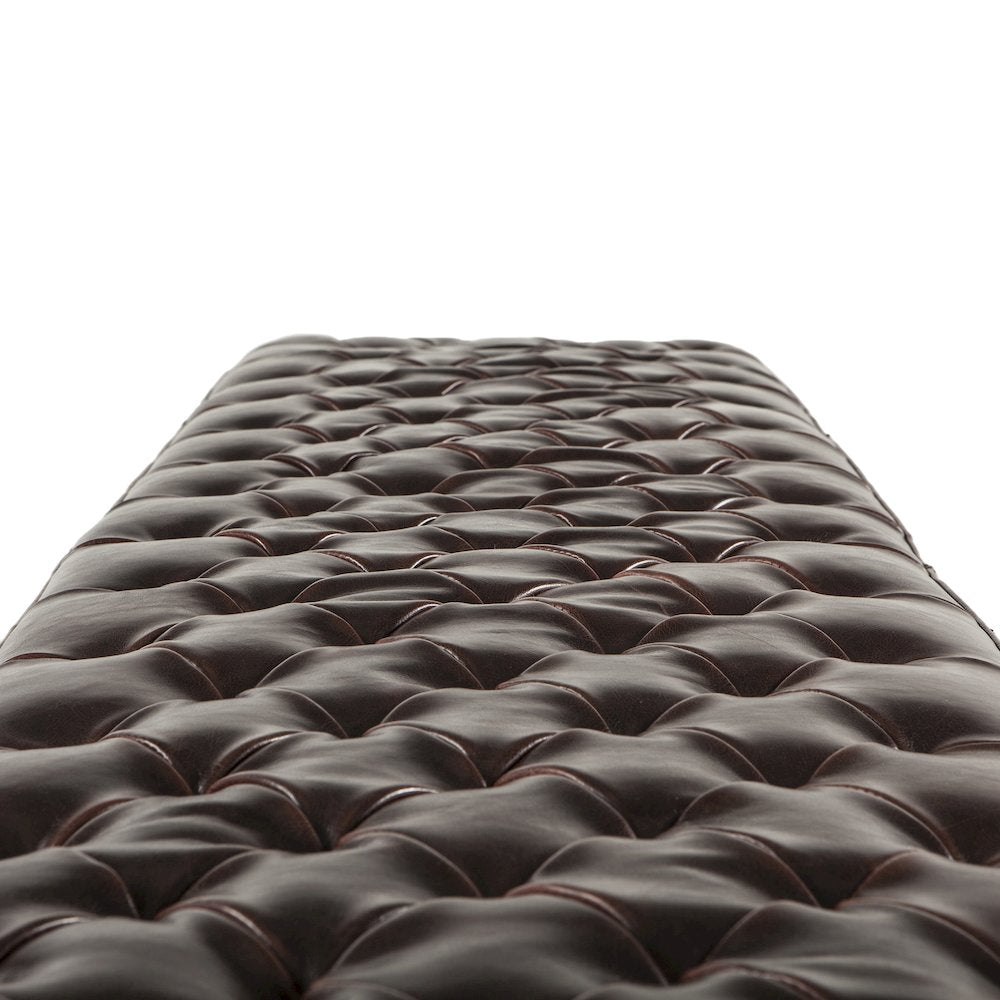 Arabella 59" Bench in Brown Leather